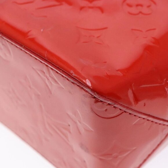 LOUIS VUITTON Monogram Vernis Reade PM Hand Bag Red Rouge M91088 LV Auth 141879 - Picture 5 of 16